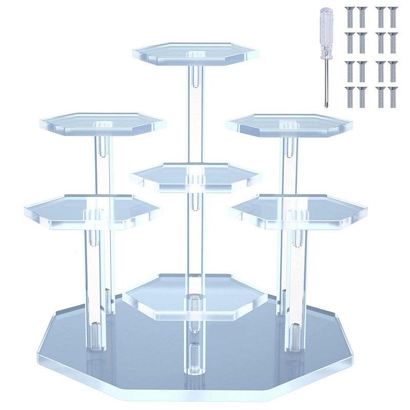 Perfume Fragrance Holder - 7-Tier Clear Acrylic Display Stand For