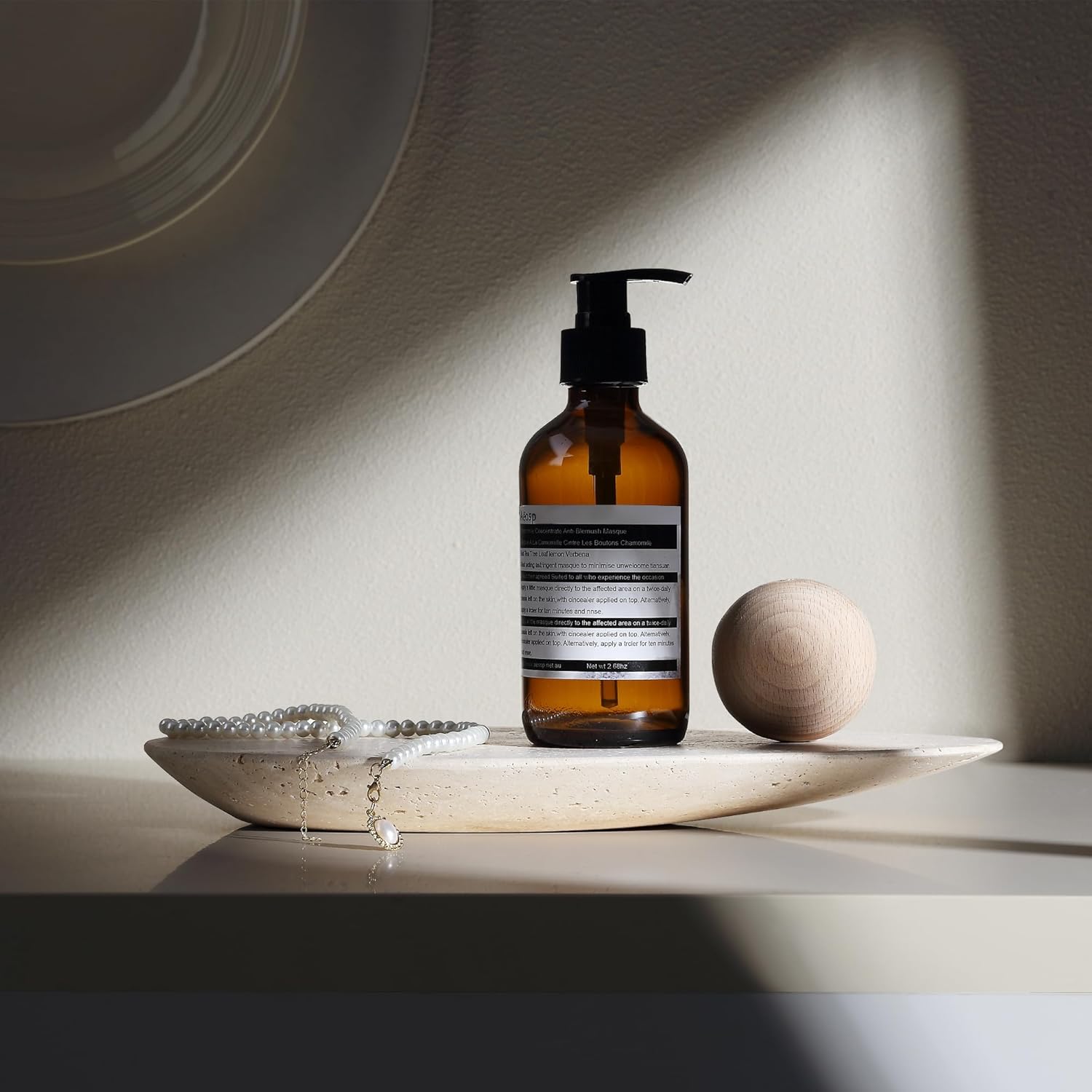 Perfume Fragrance House - Travertine Vanity Tray for Bathroom Countertop