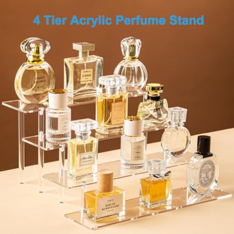4 Tier Acrylic Perfume Organiz - Perfume Fragrance Holder ulasan dan harga