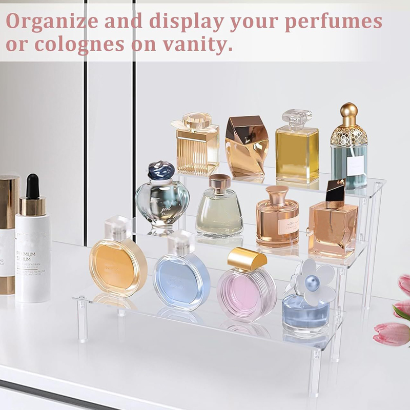 1-4 Tier Acrylic Display Stand - Perfume Fragrance Holder ulasan dan harga