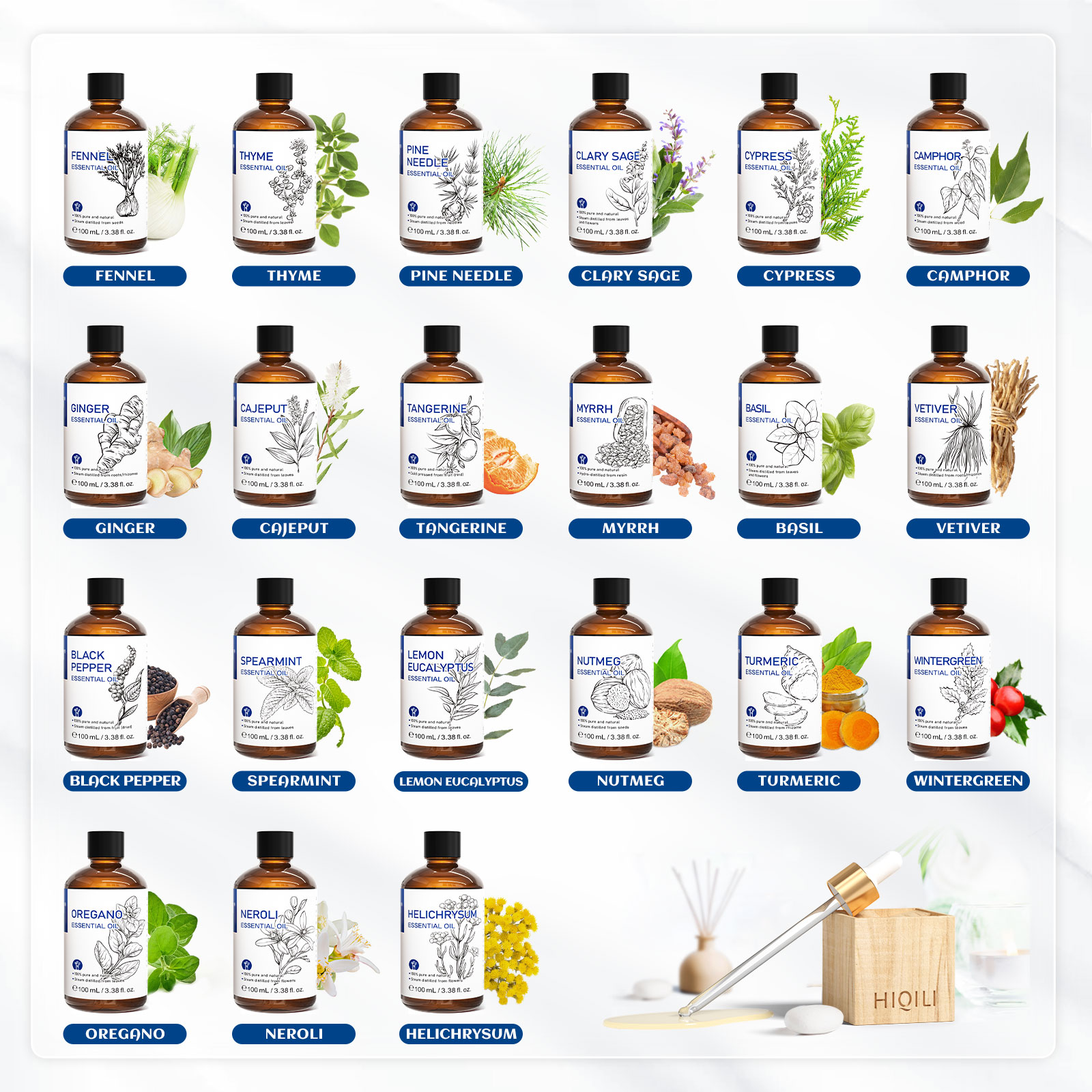 HIQILI 100% Natural,100mL Esse - Perfume Fragrance Oils For Candles ulasan dan harga