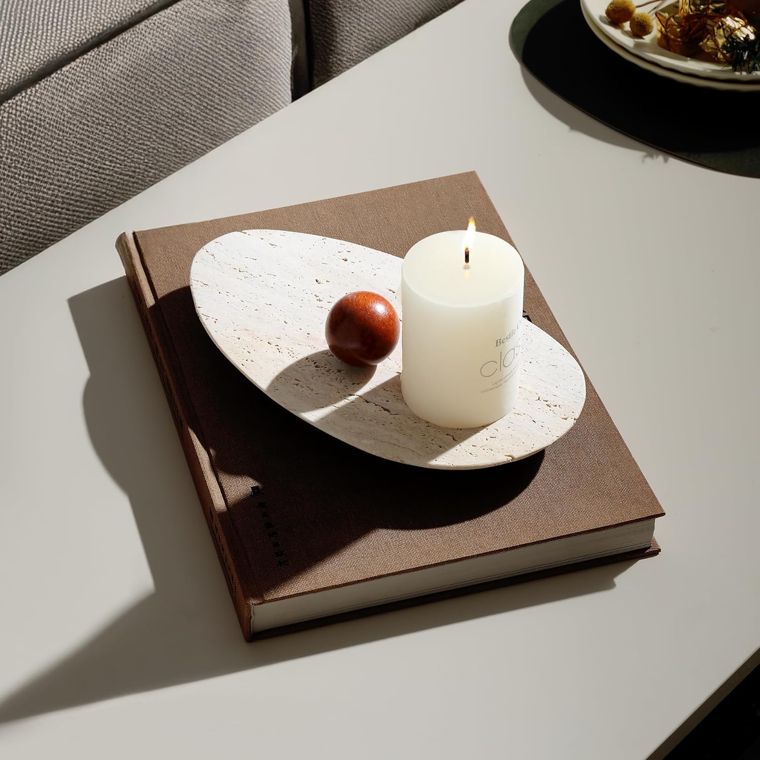 Travertine Vanity Tray for Bat - Perfume Fragrance House ulasan dan harga